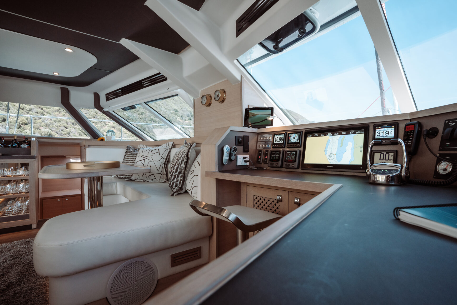 Interior View Of A Luxury Catamaran