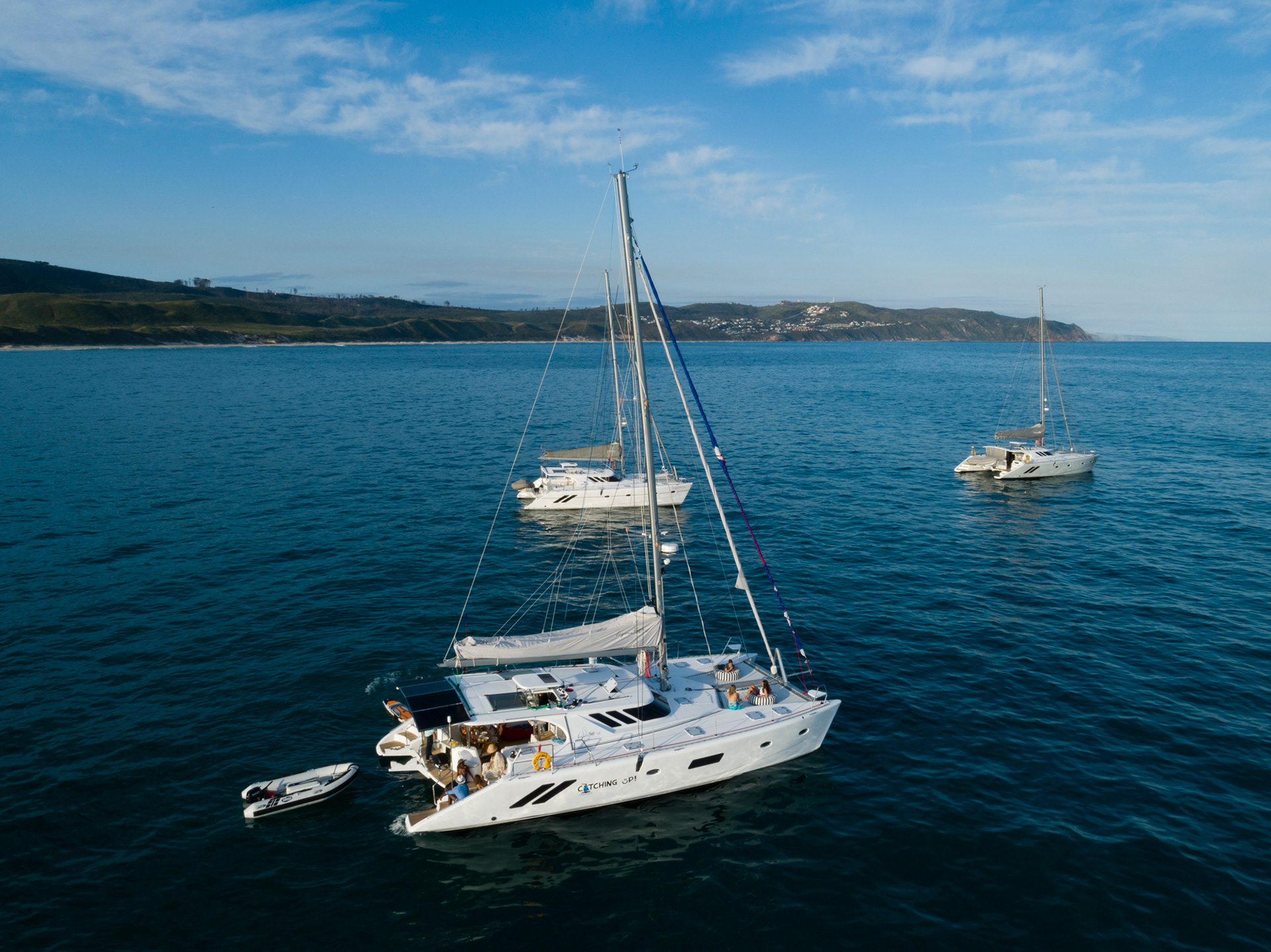 View Of A Sustainable Yacht Captured At Sea
