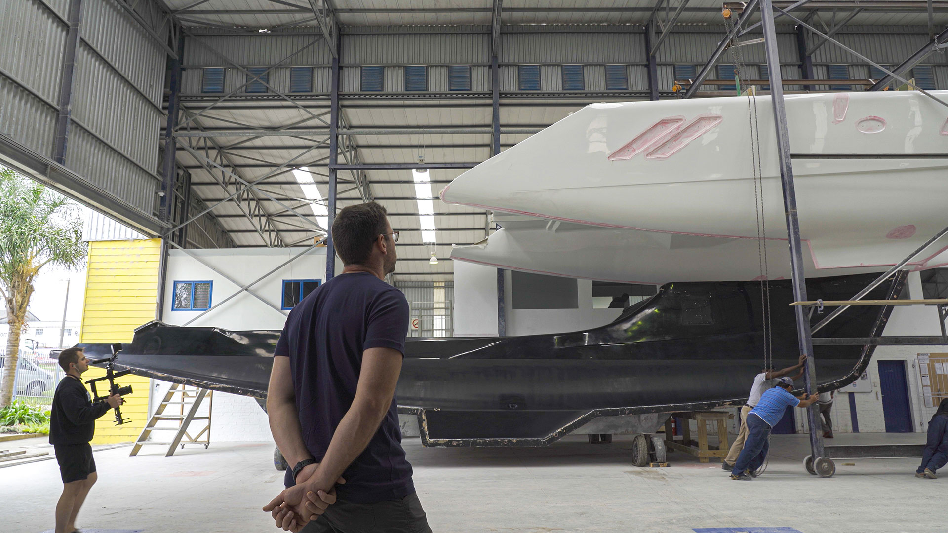 The Construction Of A Luxury Catamaran