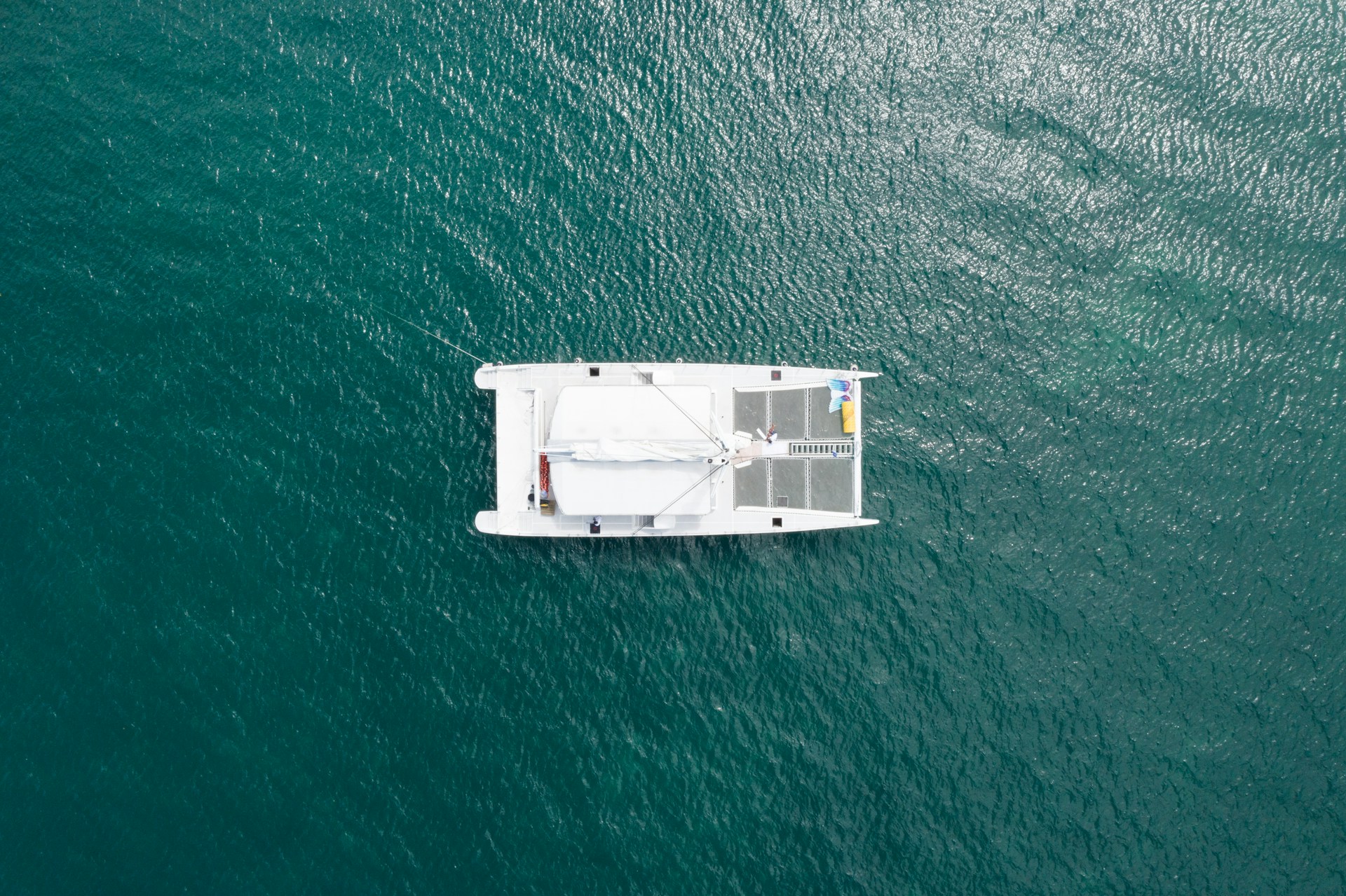 Aerial View Of A Catamaran