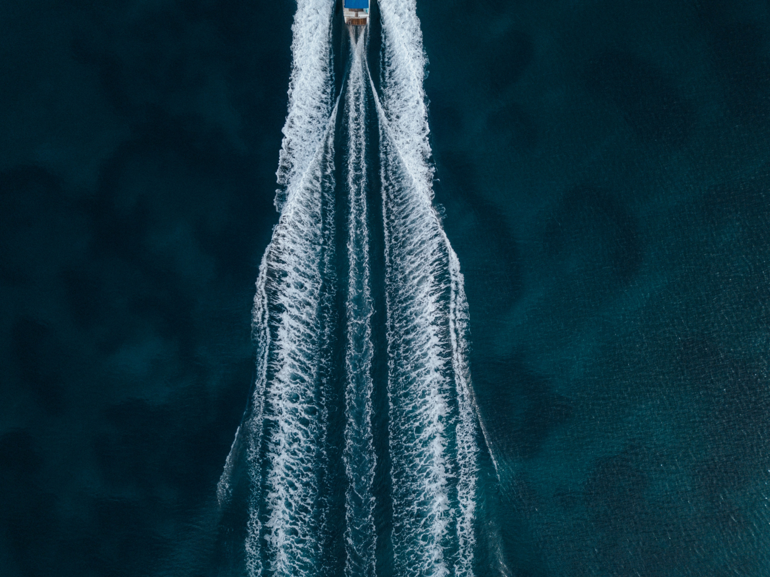 Aerial View Of A Superyacht
