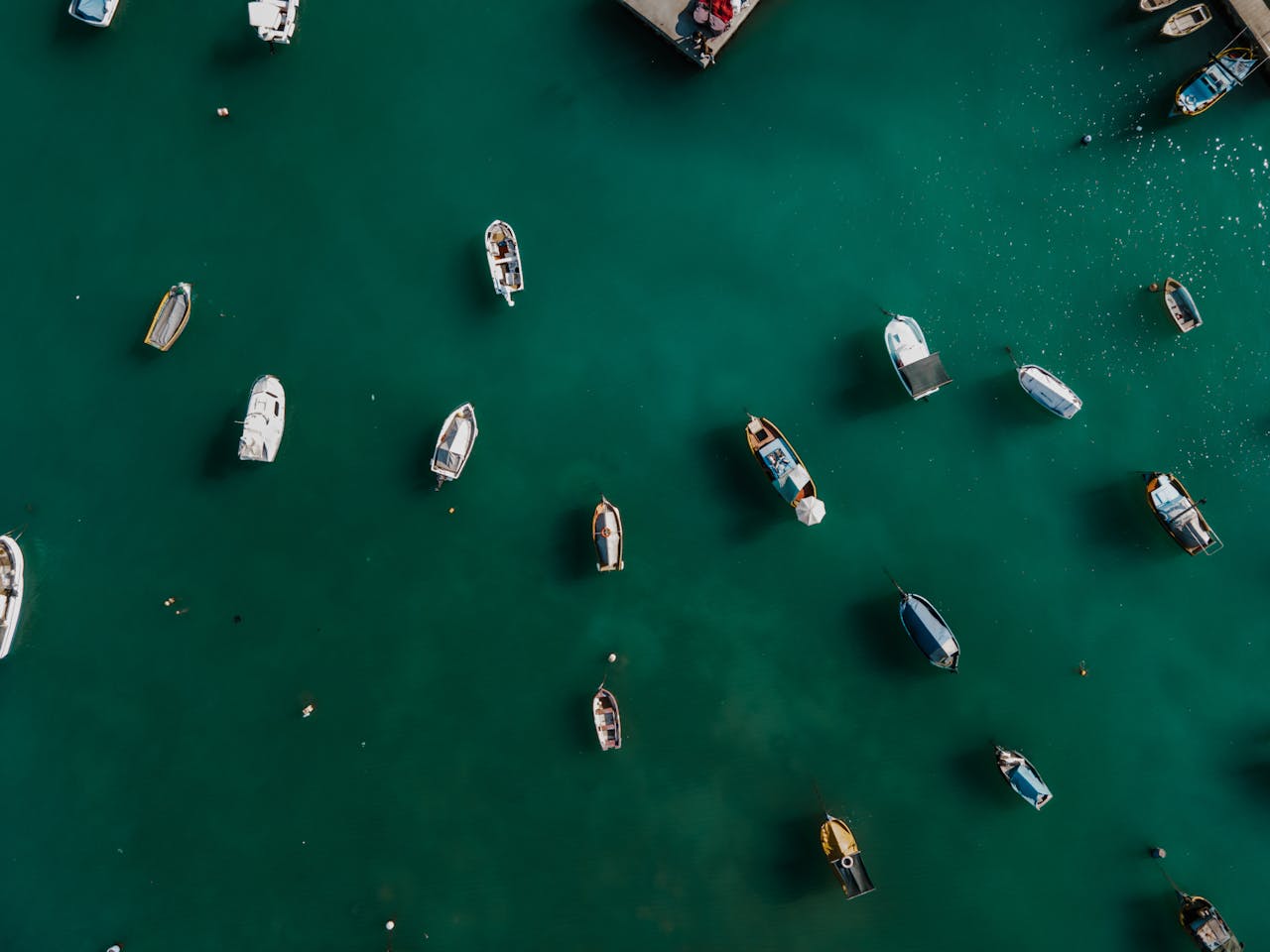 An Aerial View Of A Yachting Community