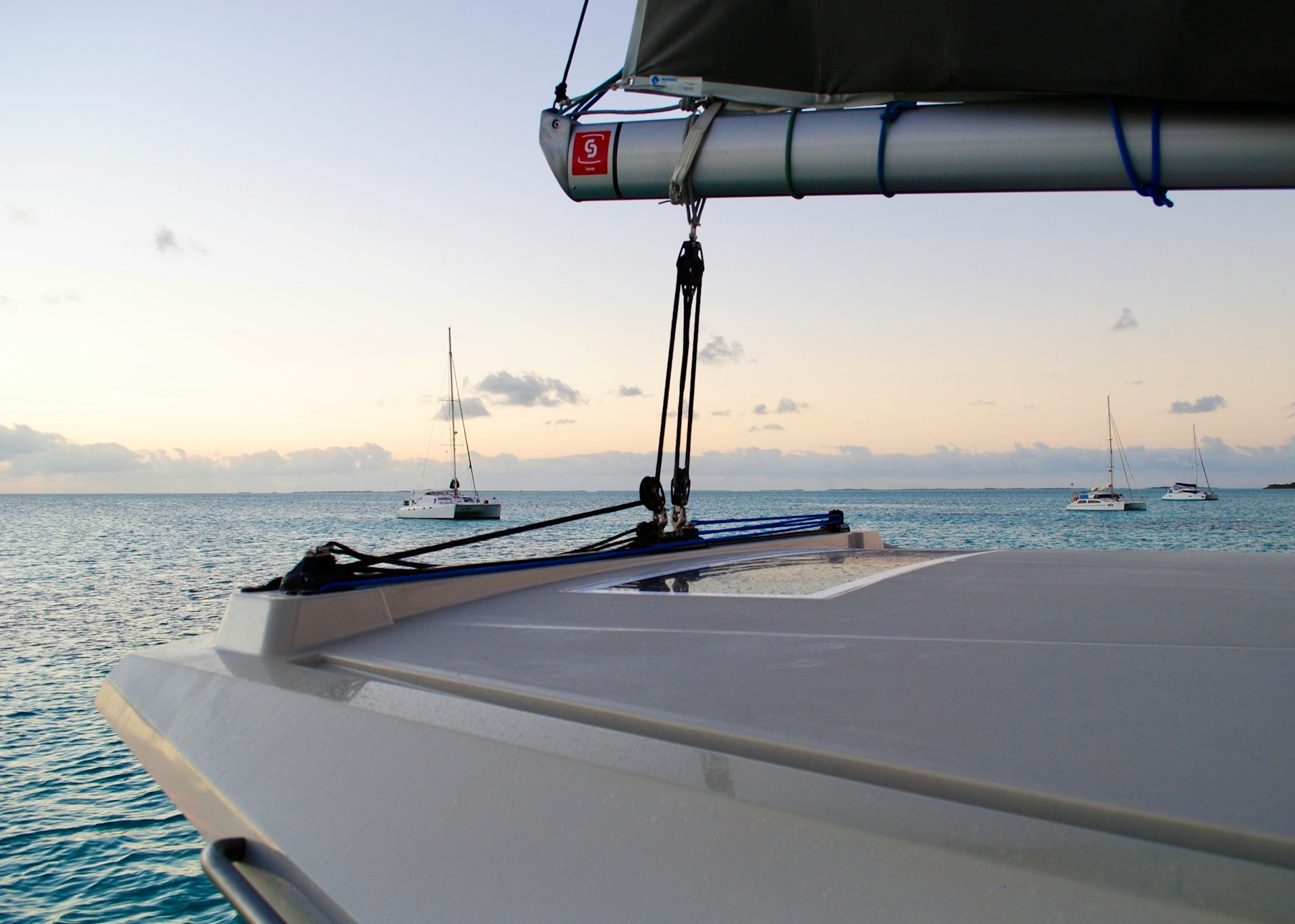 View Onboard Of A Catamaran
